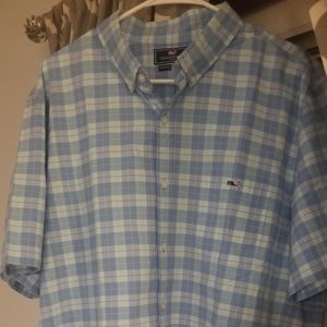 Vineyard Vines Blue Plaid Shirt XXL (2XL)